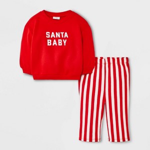 Baby 2pc Fleece Sweatshirt and Pull-On Pants Set - Cat & Jack™ - 1 of 4