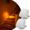 DORESshop 0.3-Watt Integrated LED Small Square Night Light, Amber, Dusk to Dawn, 2-Pack - 3 of 4