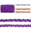Alilang Sequin Braid Trim, 0.6 Inch Wave Sequin Strip, Glitter Metallic Paillette Sequin Ribbon, DIY Sewing Embellishment, 27 Yards - 2 of 4