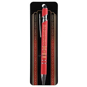 Dicksons W-543 Man Of God Arms Me With Strength Makes My Way Perfect Red And Black 2 x 6 Metal Pen And Bookmark Card Set - 1 of 2
