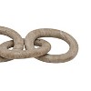 13" Decorative Beige Marble Stone Chain Link Tabletop Accent Piece Decor - 3 of 4