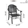 PAGED 2PC/4PC/6PC Patio Dining Chairs,Outdoor Dining Chairs with Black Frame and Cushions,Aluminum Chairs Suitable for Patio,Garden,Black - 3 of 4