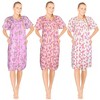 JEFFRICO 3 Pack House Dresses for Women with Pockets - Lightweight Breathable Short Sleeve Muumuu & Nightgowns - Dusters - 2 of 4