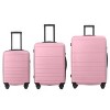 INFURNIC Bag And Luggage Sets 3 Piece Hard Shell Suitcase Set, Lightweight Suitcase with Wheels for Travel Business, Pink, 20.87"*11.61"*30.31" - 2 of 4