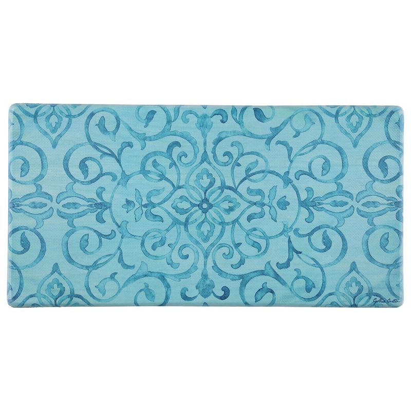 20" x 39" Rustic Medallion Anti-Fatigue Stain & Oil Resistant Kitchen Floor Mat, 1 of 5