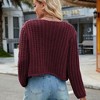 Clearlove Womens Chunky Knit Cardigan Solid Color Oversized Soft Open Front Sweater Cozy Loose Fit Boho Loungewear Fall Winter Wrap - 3 of 4