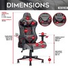 Gaming Chair XL TechniFlex Upholstery Memory Foam Seat 150 Degree Recline Adjustable for Adults -3irtyhousy - 4 of 4