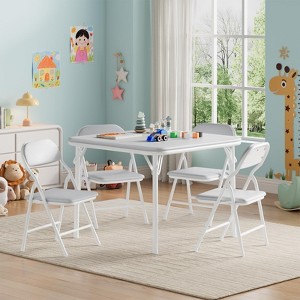 Kids Folding Table and Chairs Set, Toddlers Children's Activity Table and Chairs Set for Dining Room,Daycare,Classrooms - 1 of 4
