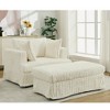 NEW ARRIVED 477 Oversized Corduroy Chaise Longue with Ottoman Deep Seat Reclining Chair Sofa - 2 of 4