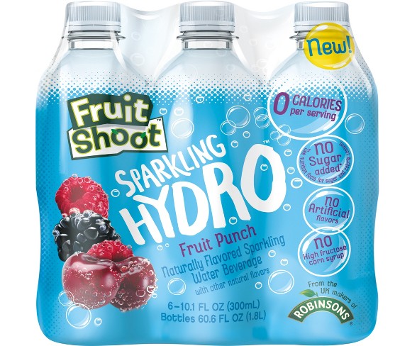 Fruit Shoot Sparkling Hydro Fruit Punch Water - 6pk/10.1 fl oz Bottles