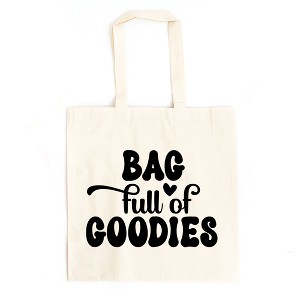 City Creek Prints Bag Full Of Goodies Canvas Tote Bag - 15x16 - Natural - 1 of 2