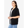 Woman Within Plus Size Lightweight Short Sleeve V-Neck Cardigan - 4 of 4