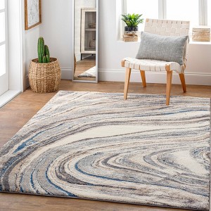 Hauteloom Nillumbik Gray Marble Design Rug - 1 of 4