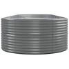 vidaXL Garden Raised Bed, Sturdy Powder-Coated Steel Planter Box, Spacious Design, Ideal for DIY Gardening, Gray - 4 of 4