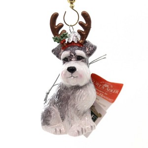 KURT ADLER 4.0 Inch Dog With Antlers Ornament Christmas Puppy Tree Ornaments - 1 of 2