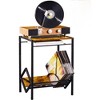 FONTOI 25.6"H Record Player Stand with Storage for Living Room Bedroom Office Modern Design Space Saver for Vinyl Records, Black, 12.6"*17.1"*25.6" - 3 of 4