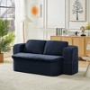 Convertible Futon Floor Sofa 2-in-1 Foam Sleeper, Modern Folding Couch with Cushion Blanket and High-Resilience Foam, Space-Saving Design - 3 of 4