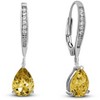 Guili Sterling Silver Cubic Zirconia Pear-Shape Dangling Earrings, A Sparkling and Elegant Collection to Complete and Elevate Your Jewelry Look - 3 of 4