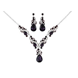 Anna-Kaci Elegant Crystal Bridal Necklace Earrings Set ÊØè Rhinestone Wedding Party Costume Jewelry for Brides and Bridesmaids - 1 of 4