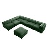CAVINAS Modern Sectional Sofa with 6 Seats and 1 Ottoman,Convertible Modular Couch with Under-Sofa Storage,Couch for Living Room,2x Corner,Green - 2 of 4