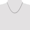 Black Bow Jewelry 2.75mm, 14k White Gold, Flat Figaro Chain Necklace - 2 of 4