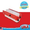 LOLA Products Classic Hand & Nail Brush, 2 Sided - Soft & Stiff, Long-Lasting, Comfortable No-Slip Grip, Cleans Hands & Fingernails, Red, 3 Pack - 2 of 4