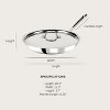 All-Clad D3 Stainless Steel Frying Pan with Lid, Tri-Ply Bonded, 12-Inch - 3 of 4