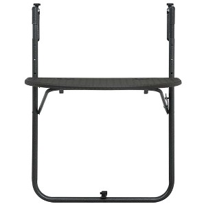 vidaXL Balcony Table Brown Plastic, Steel Medium Foldable - 1 of 4