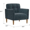 Sapphtopaz 1pc Accent Chair Upholstered Lounge Chair with Wood Legs, Living Room Chair Comfy Chair - 3 of 4