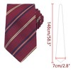 INSPIRE CHIC Men's Stripe Self-Tied Skinny Silk Slim Necktie for Graduation Wedding Party Uniforms 1Pc - 2 of 4
