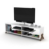 INFURNIC TV Stands and Consoles Mid-Century Modern TV Stand Entertainment Center with Wood Legs and Open Storage for Living Room, Walnut, 57"*13"*4" - 4 of 4