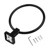PiccoCasa Towel Ring Wall Mounted Holder Waterproof 5.5" Ring Matte Zinc-alloy Shower Caddies 6.1"x2.4"x6.7" Black 1 Pc - 4 of 4