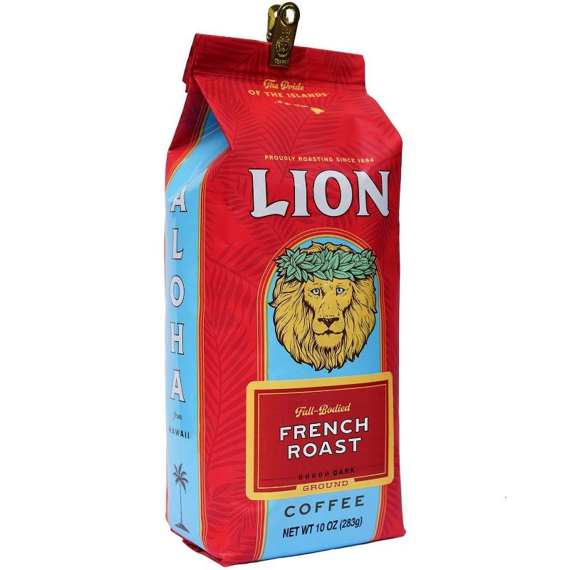 Lion Coffee Lion French Dark Roast Ground Coffee - 10oz, 1 of 5