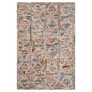 Multi-Colored Abstract Tufted Area Rug - (4