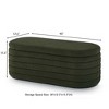 CAVINAS Rectangular PU Leather Storage Ottoman Bench with Stitched Details,Upholstered Storage Ottoman,Storage Benches for Living Room,Bedroom - 3 of 4