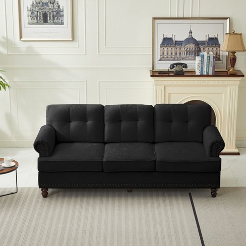 Black loveseat for bedroom discount
