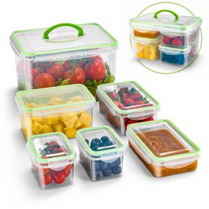 Sorbus 12 Piece Airtight Storage Containers with Snap-On Lids - Multipurpose Organizational Containers - BPA Free - For Kitchen, Pantry, Home and More - 1 of 4