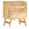 vidaXL Nightstand Storage Bedside Table for Home Bedroom Solid Wood Mango - 4 of 4