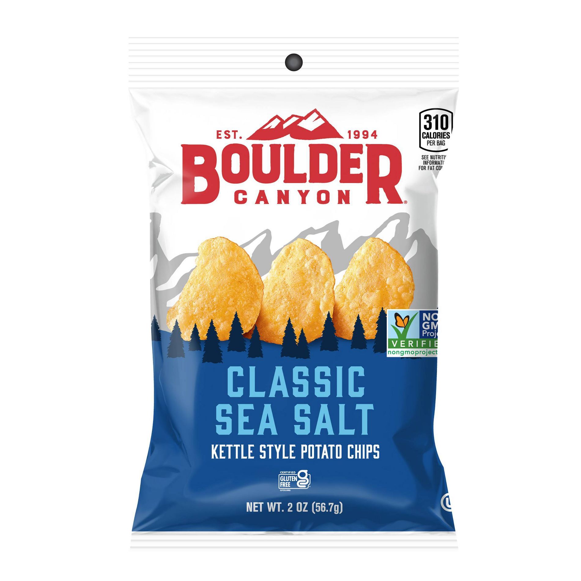 Boulder Canyon Avocado Oil Kettle Style Classic Sea Salt Potato Chips - 2oz