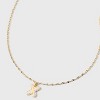 14K Gold Dipped Enamel "X" Initial Pendant Necklace - A New Day™ Gold/White - 4 of 4