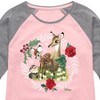 Girls' - Disney - Christmas - Family In The Forest Shirt Tail Raglan Graphic T-shirt - 2 of 3