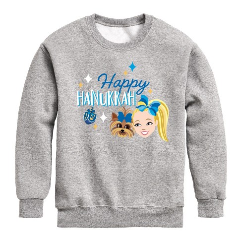 Boys' - JoJo Siwa - Happy Hanukkah Graphic Long Sleeve Fleece Sweatshirt - image 1 of 4