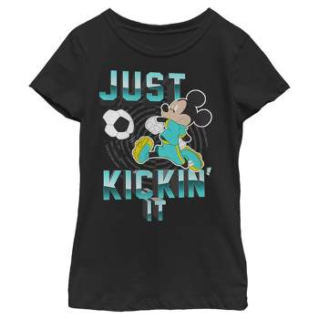 Girl's Disney Mickey Mouse Soccer Just Kickin' It T-Shirt