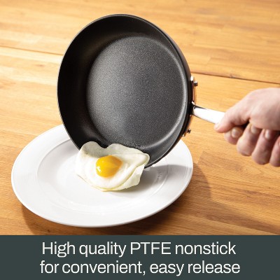 10-Piece Black Aluminum Nonstick Cookware Set with Glass Lids