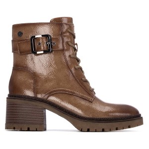 Women's Patent Leather Heeled Combat Booties 144275 - 1 of 4