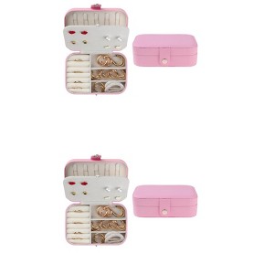 Unique Bargains Travel Portable Leather Jewelry Storage Display Holder 2 Packs - 1 of 4