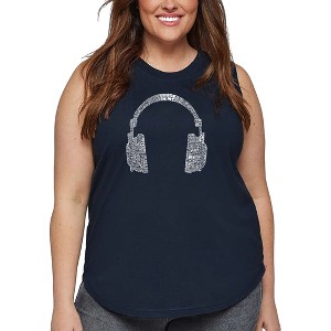 LA Pop Art Women's Word Art Tank Top - 63 DIFFERENT GENRES OF MUSIC - 1 of 4