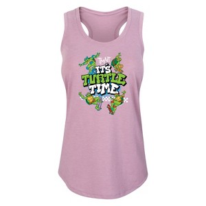 Women's - Teenage Mutant Ninja Turtles - It's Turtle Time Graphic Racerback Tank - 1 of 4