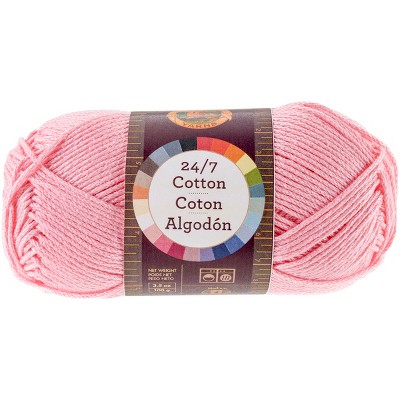 Lion Brand 24/7 Cotton 101 Pink Yarn 100% Mercerized Cotton -  Norway