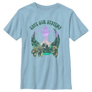 Boy's Star Wars Ewoks Save Our Systems Retro T-Shirt - 1 of 4